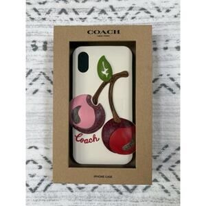 Coach Silicone iPhone X/XS Case Cherry Design